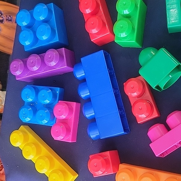 Set of 67 Lego mega blocks. All are in good condition. Color is assorted . - Picture 2 of 6